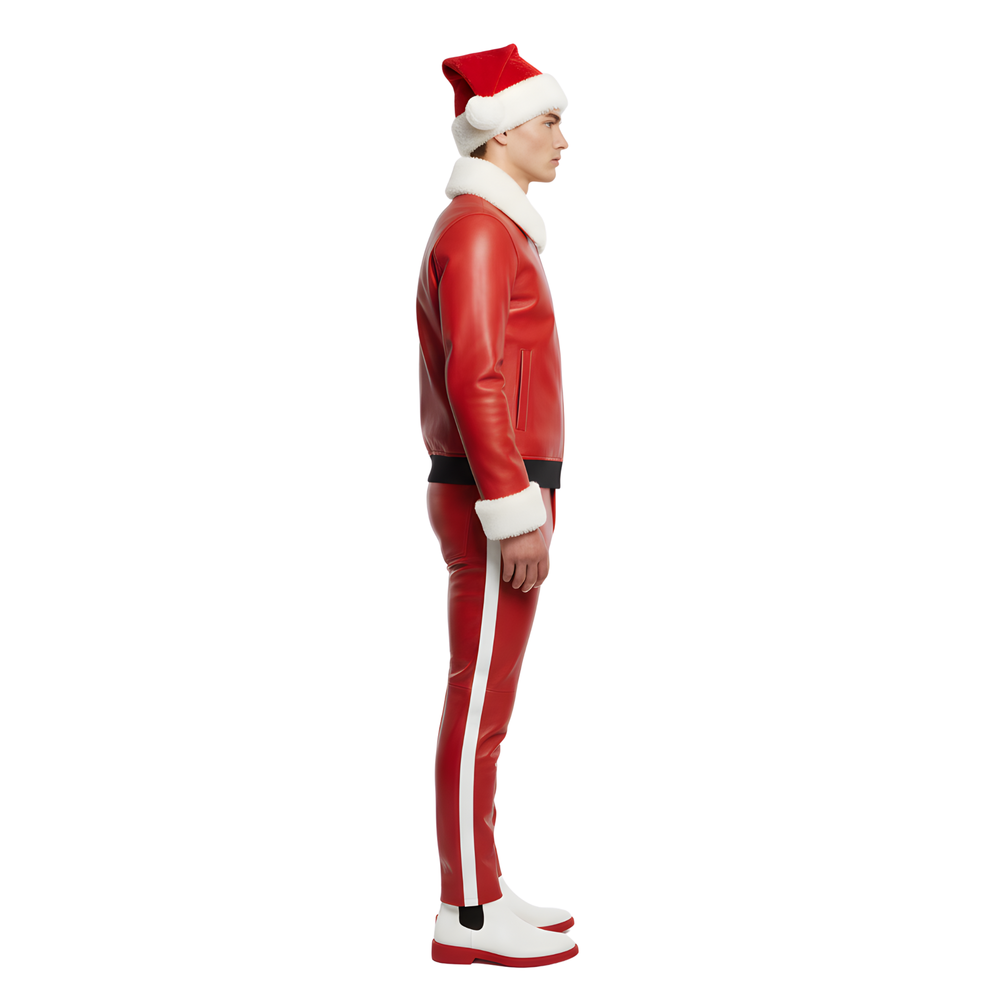 Men’s Red Leather Christmas Costume Men’s Red Leather Christmas Costume