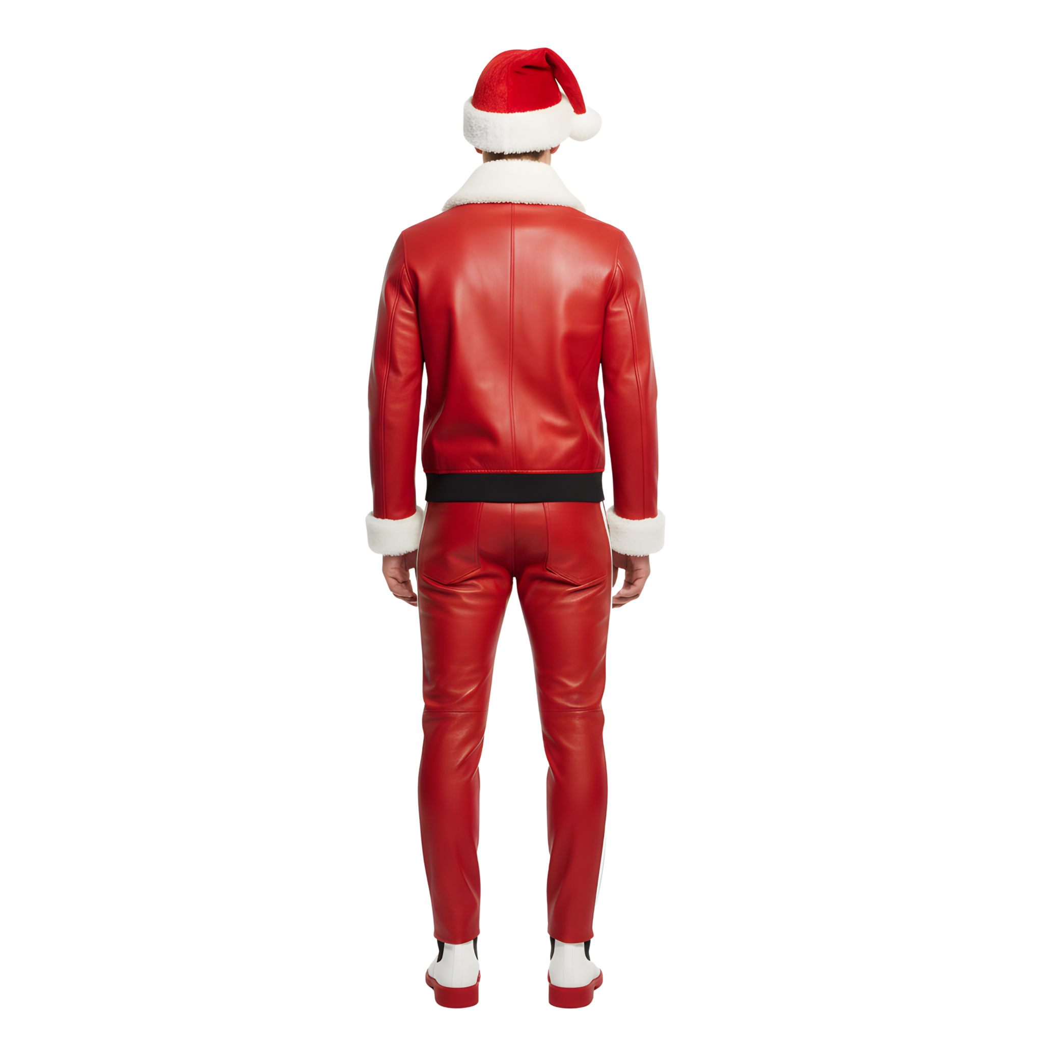 Men’s Red Leather Christmas Costume Men’s Red Leather Christmas Costume