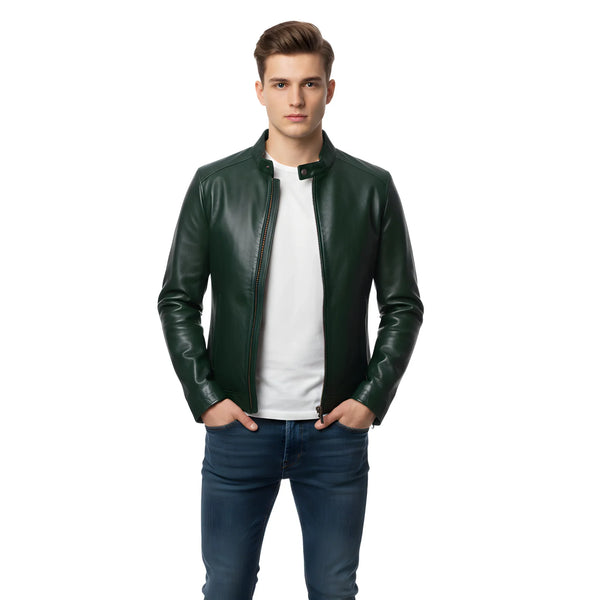 Men’s Green Leather Jacket