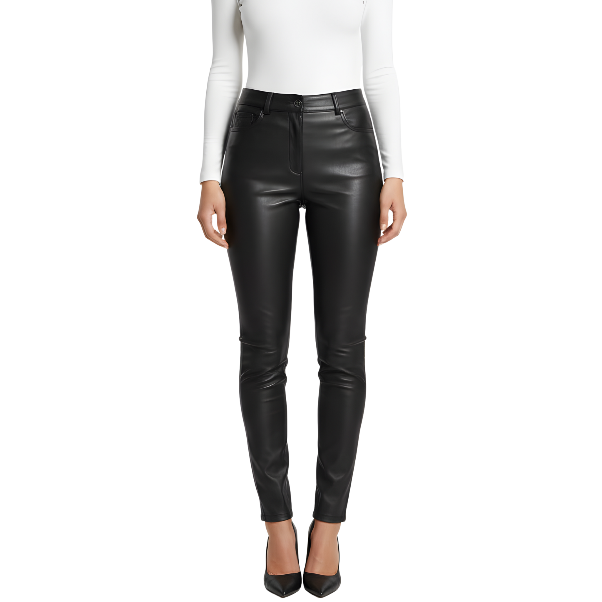 Women’s Black Leather Pants