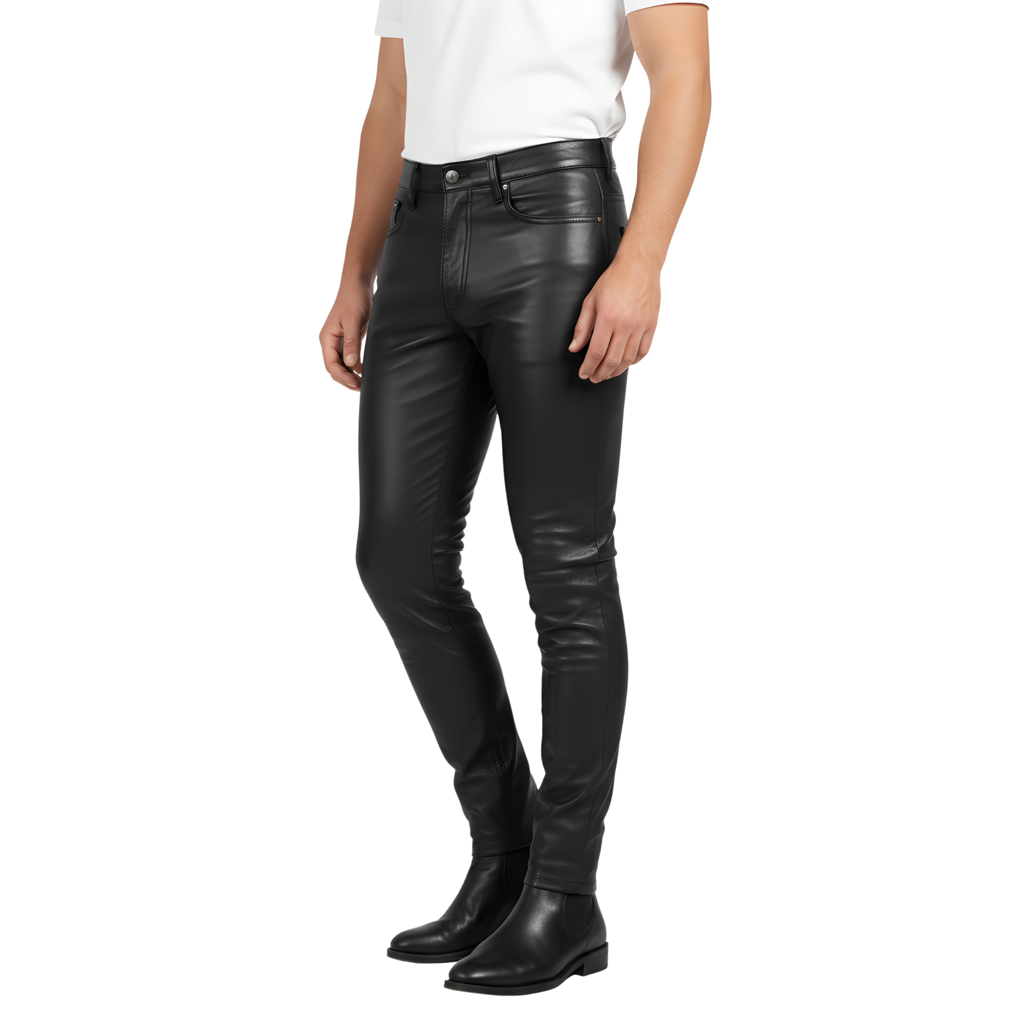 Men’s Black Leather Pants