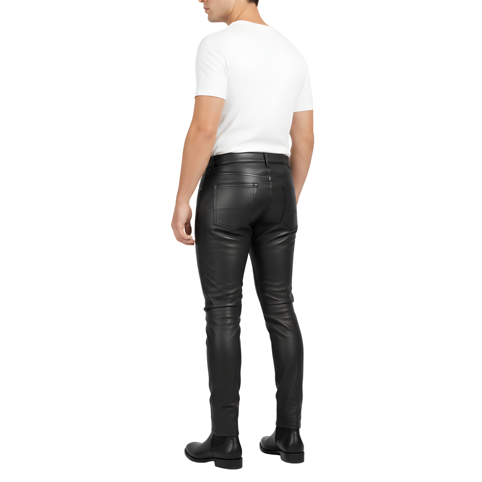 Men’s Black Leather Pants