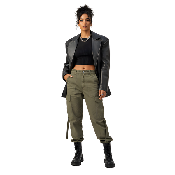 Women’s Oversized Black Leather Blazer