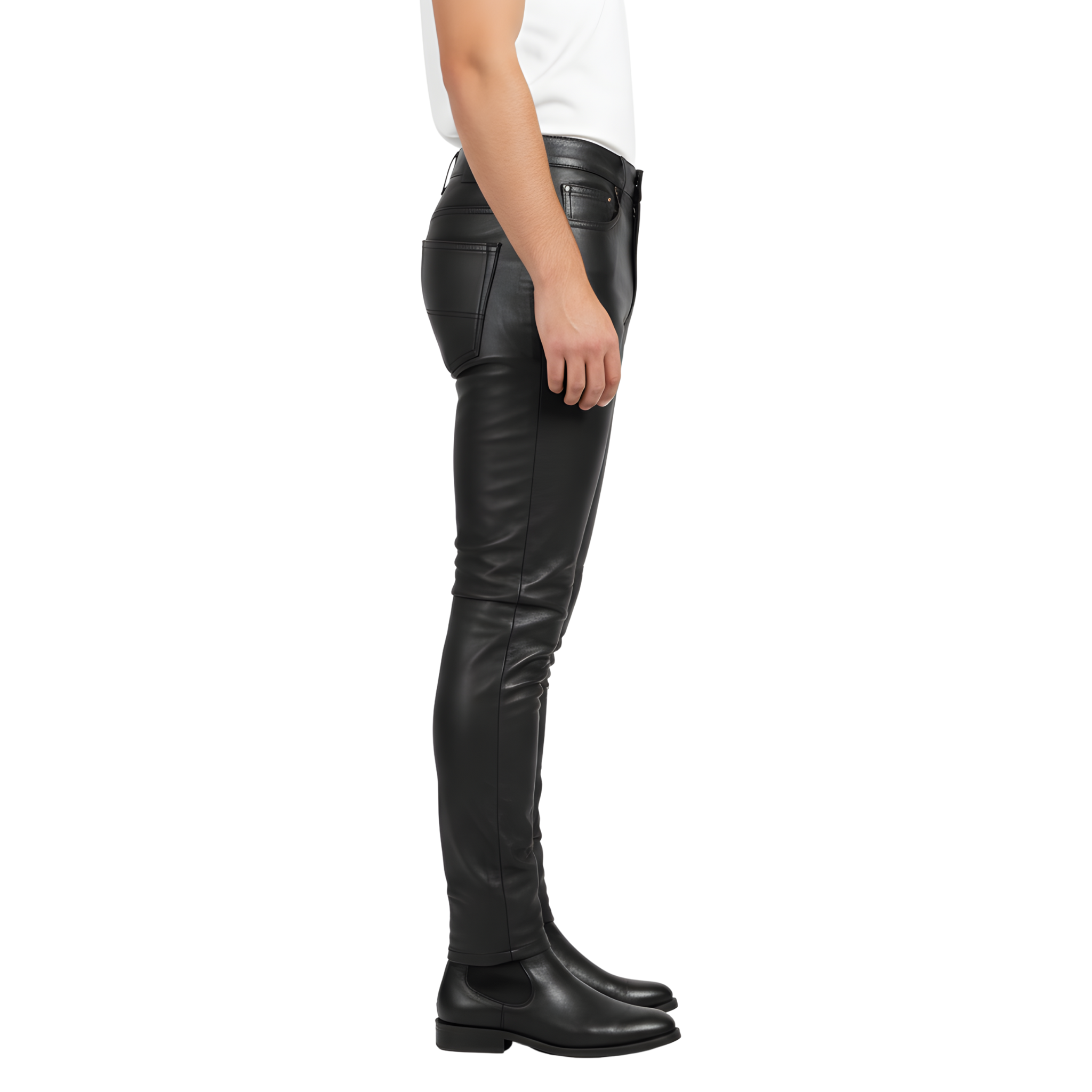 Men’s Black Leather Pants