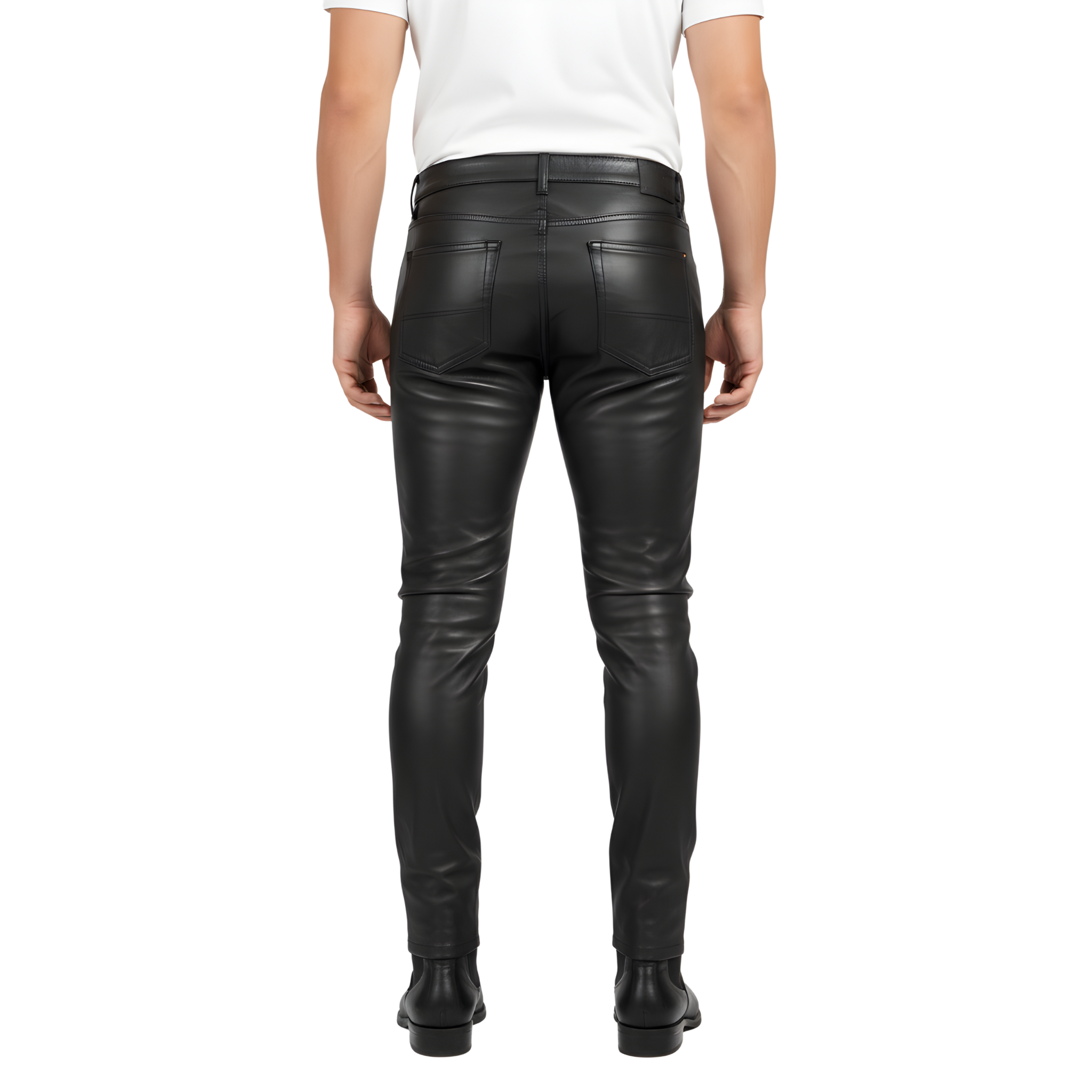 Men’s Black Leather Pants
