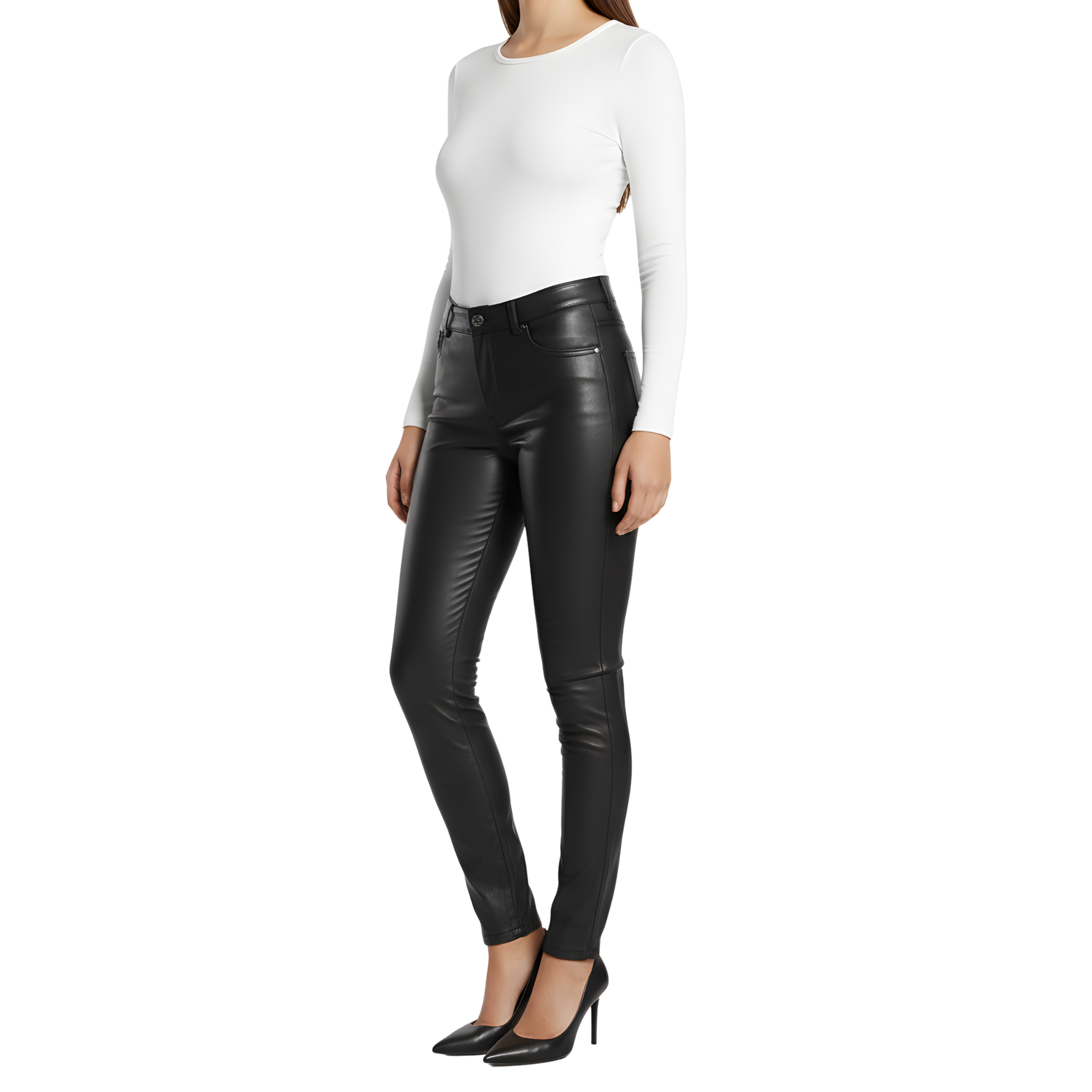 Women’s Black Leather Pants