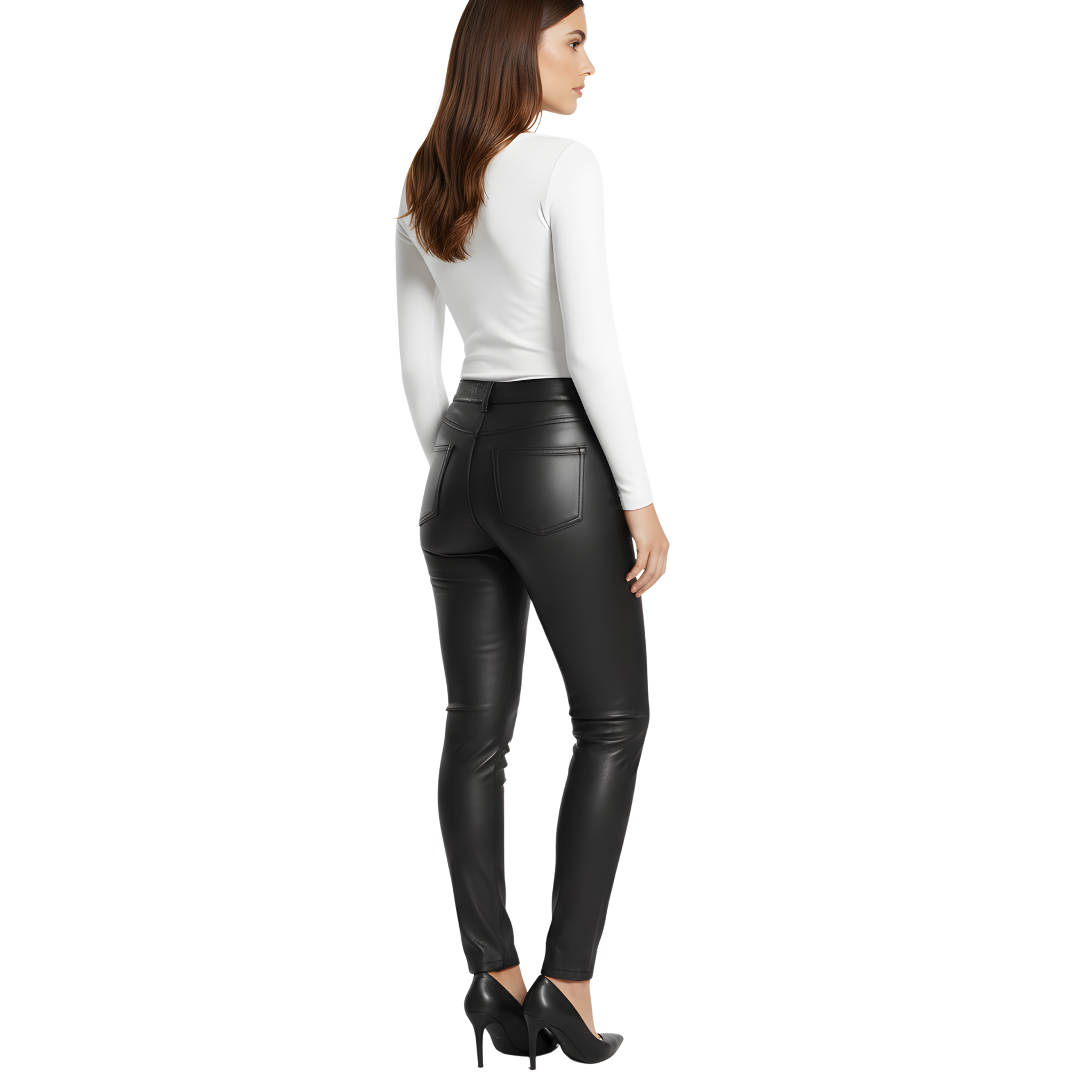 Women’s Black Leather Pants