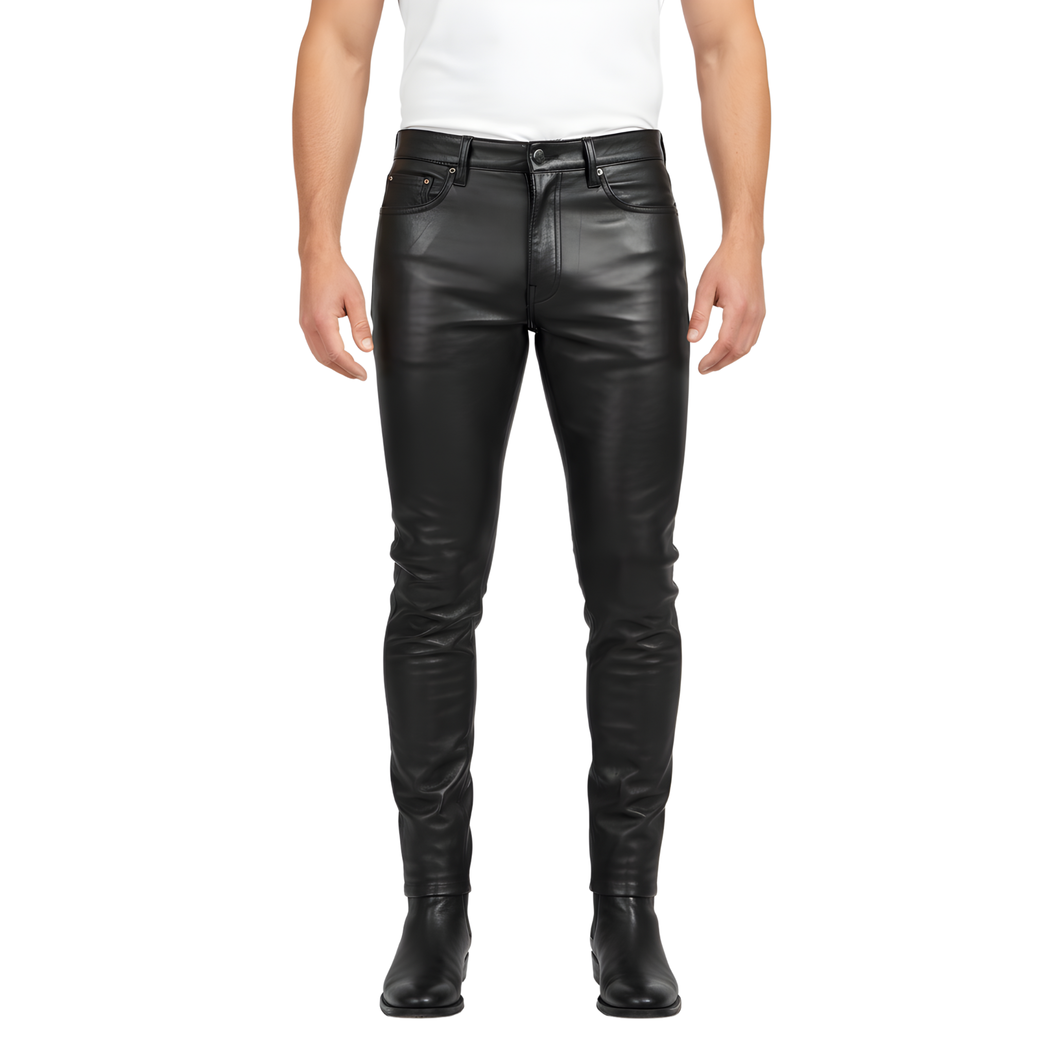 Men’s Black Leather Pants