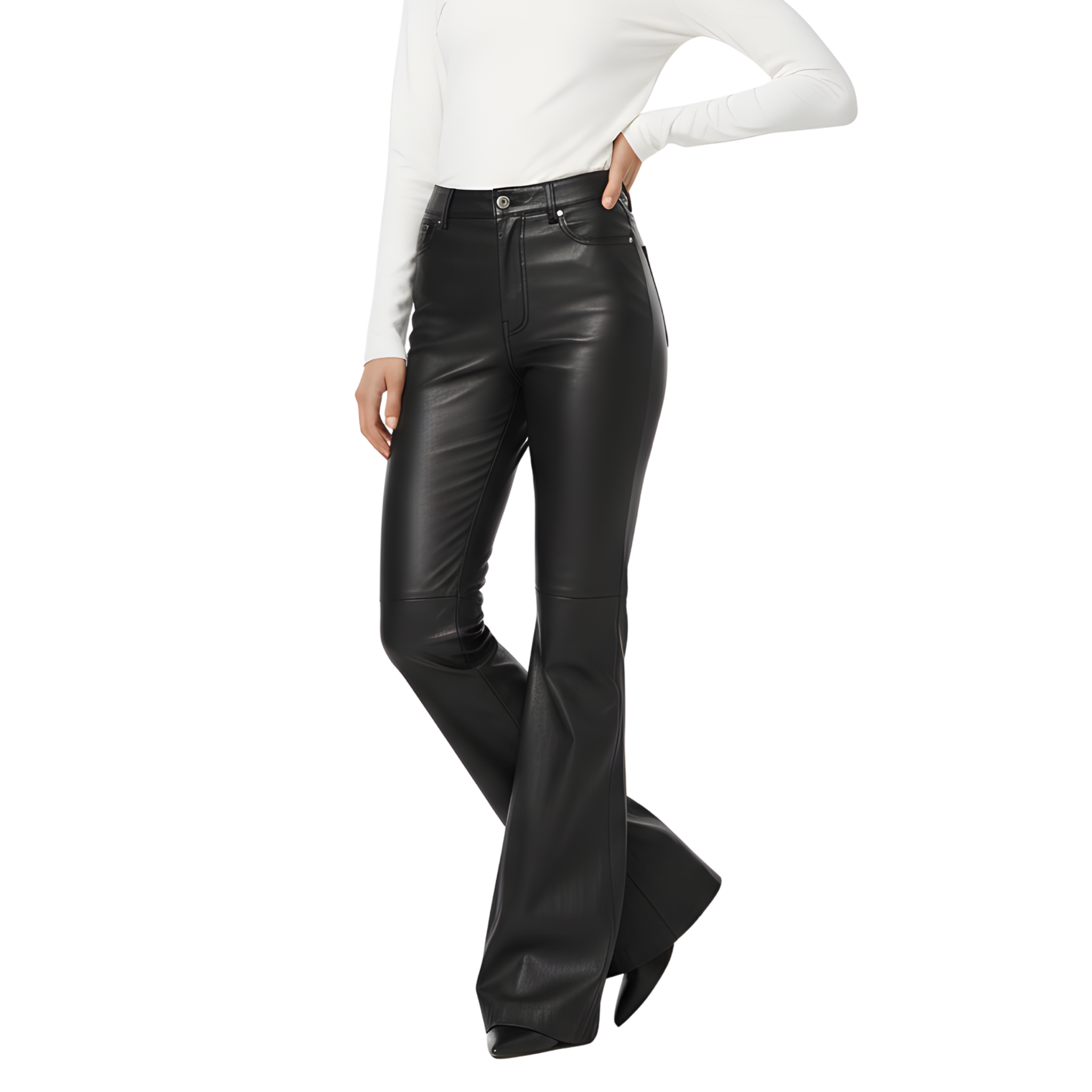 Women’s Black Leather Pants
