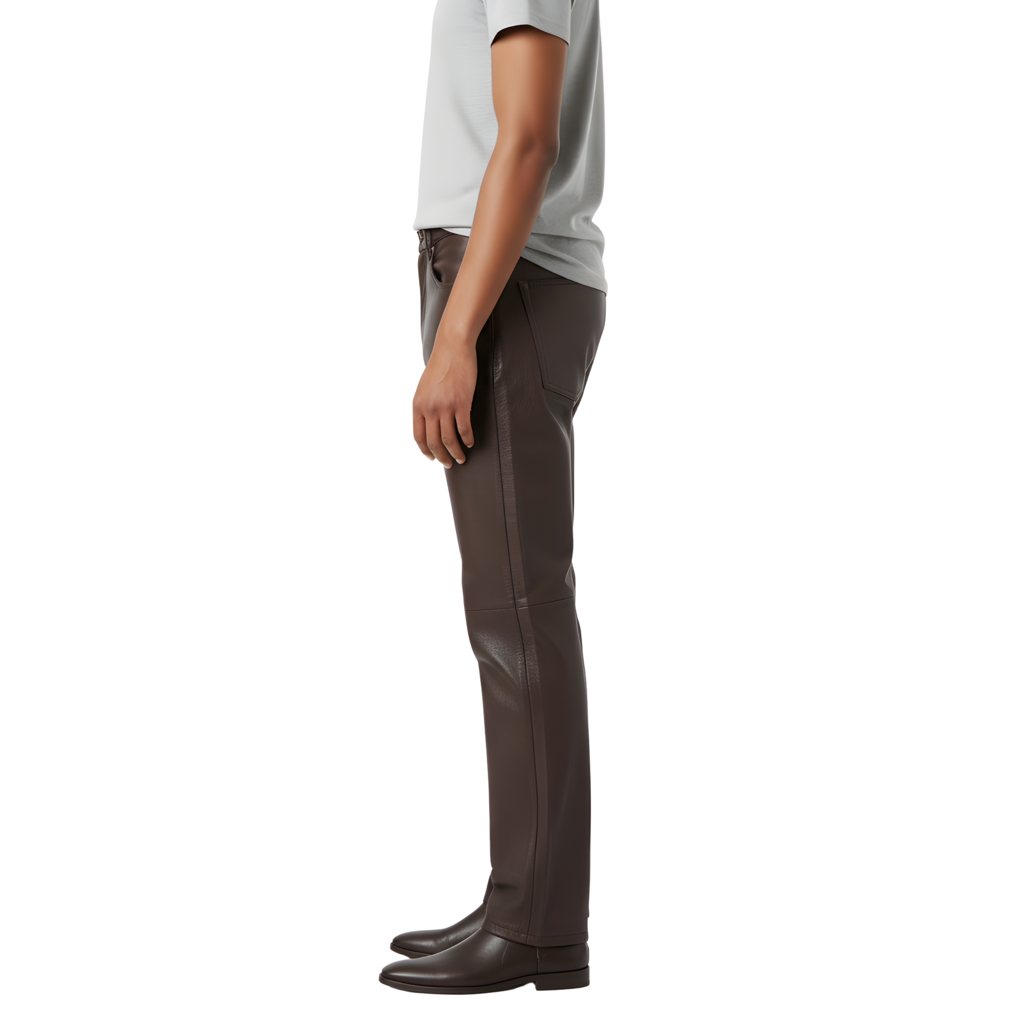 Men’s Brown Leather Pants
