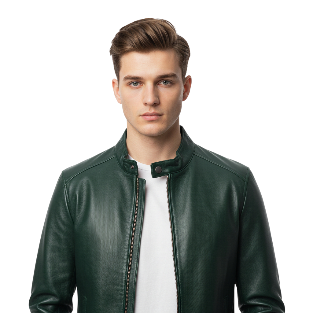 Men’s Green Leather Jacket