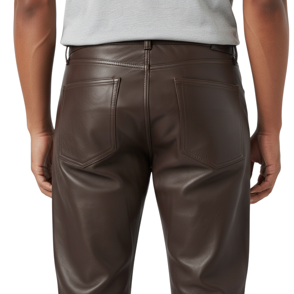 Men’s Brown Leather Pants