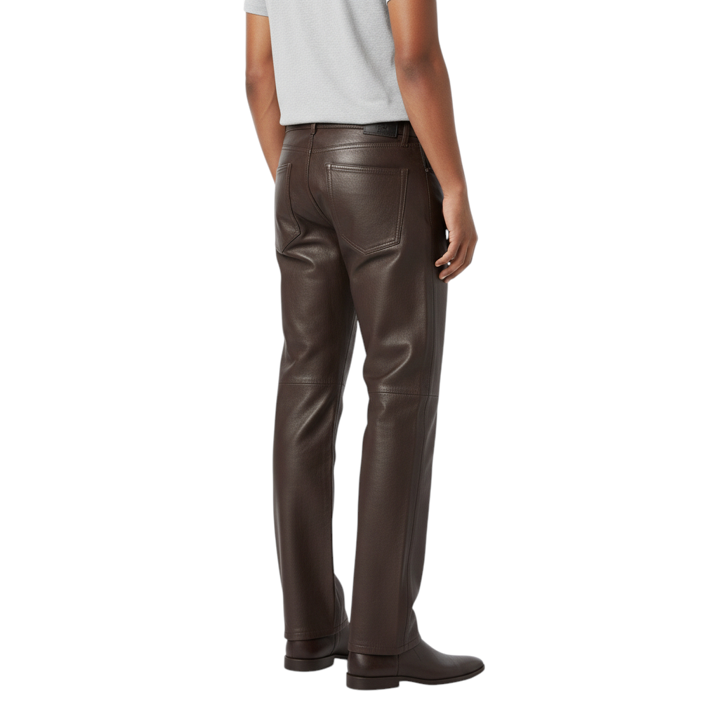 Men’s Brown Leather Pants